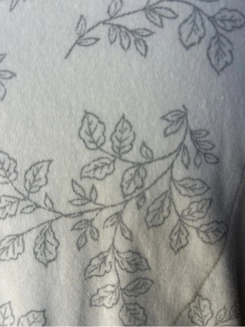 LIZ CLAIBORNE 100% Cotton Robe XL 18/20 Ivory Gray Floral Wrap Styling Excellent - Picture 4 of 13